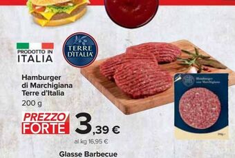 Carrefour Iper Hamburger di marchigiana terre d'italia offerta