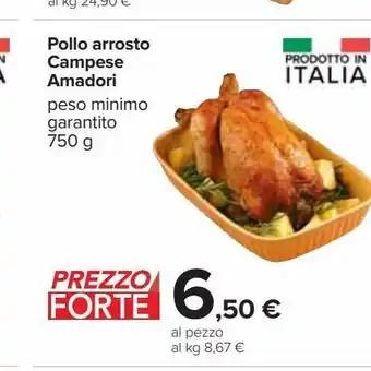 Carrefour Iper Pollo arrosto campese amadori offerta