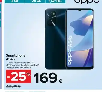 Smartphone a54s oppo a54s