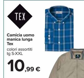 Carrefour Iper Camicia uomo manica lunga tex offerta