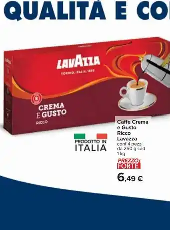 Carrefour Iper Caffè crema e gusto ricco lavazza offerta