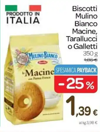 Carrefour Express Biscotti Mulino Biacno Macine, Tarallucci o Galletti 350 g offerta