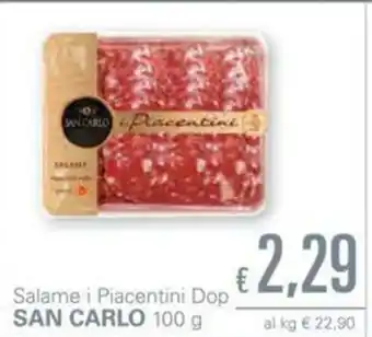 Unes San Carlo Salame i Piacentini Dop 100g offerta