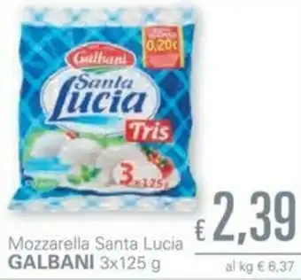 Unes Galbani Santa Lucia Mozzarella 3x125g offerta