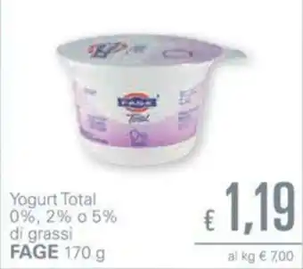 Unes Fage Yogurt Total 0, 2% o 5% di grassi 170g offerta
