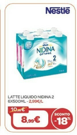 Bimbo Store Nestle Latte Liquido Nidina 2 offerta
