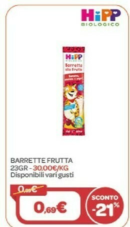 Bimbo Store Hipp Barrette Frutta offerta