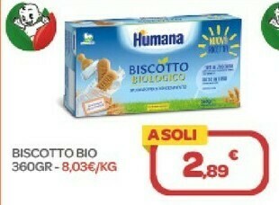 Bimbo Store Humana Biscotto Biologico offerta