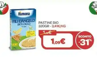 Bimbo Store Humana Puntine Biologiche Pastina 320 G(ml) offerta