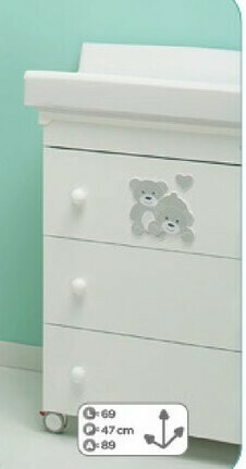 Bimbo Store Foppapedretti Bagnetto/ Cassettiera Tenerorso Bianco offerta