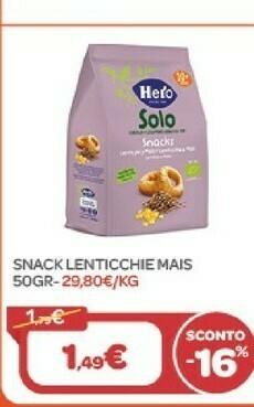 Bimbo Store Hero Snack Lenticchie Mais offerta