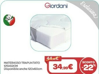 Bimbo Store Giordani Materasso Trapunta offerta