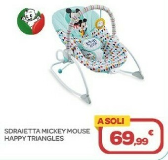 Bimbo Store Bright starts Sdraietta Mickey Mouse Happy Triangless offerta