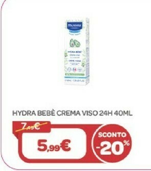 Hydra Bebe Crema Viso 24h 40ml