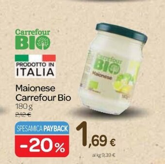 Carrefour Express Maionese Carrefour Bio 180 g offerta