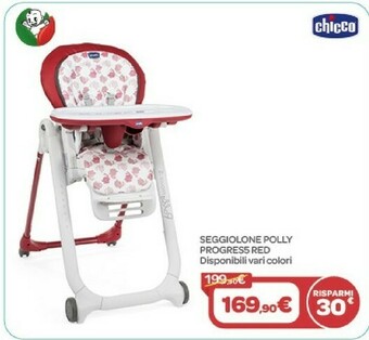 Bimbo Store Chicco Seggiolone Polly Progress Red offerta