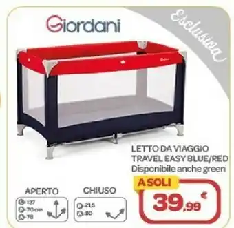 Bimbo Store Giordani Letto Da Viaggio Travel Easy Blue offerta