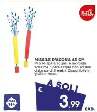 Bimbo Store Sun & Sport Missile D'acqua 45 Cm offerta