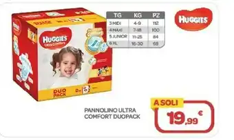 Bimbo Store Huggies Pannolino Ultra Comfort Duo Pack offerta