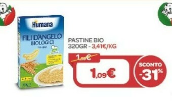 Bimbo Store Humana Puntine Biologiche Pastina 320 G(ml) offerta