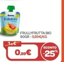 Bimbo Store Humana Frullyfrutta Bio offerta