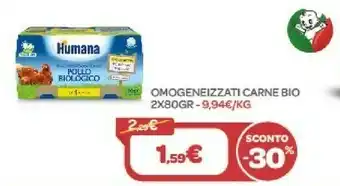 Bimbo Store Humana Omogeneizzati Carne Bio offerta