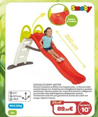 Bimbo Store Smoby Scivolo Funny Water offerta