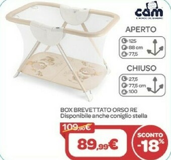 Bimbo Store Cam Box Brevettato Orso Re offerta