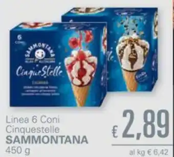 Unes Sammontana Linea 6 Coni Cinquestelle 450g offerta