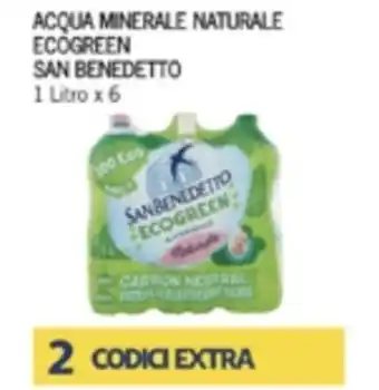Iper Tosano San Benedetto Acqua Minerale Naturale Ecogreen 1 Litro x 6 offerta