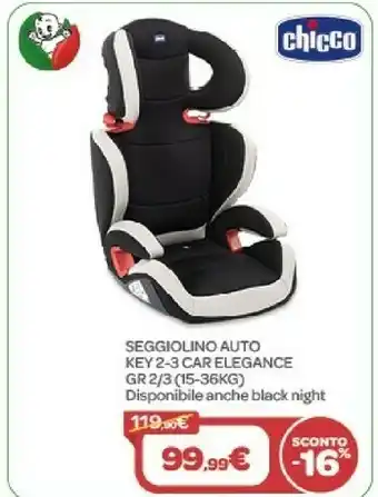 Bimbo Store Chicco Seggiolino Auto Key 2-3 Car Elegance offerta