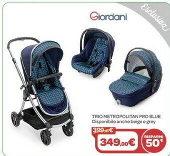 Bimbo Store Giordani Trio Metropolitan Pro Blue offerta
