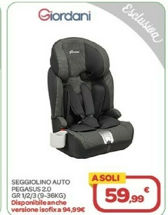 Giordani Seggiolini Auto Pegasus 2.0