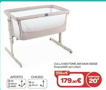 Bimbo Store Chicco Culla Next2Me Air Dark Beige offerta