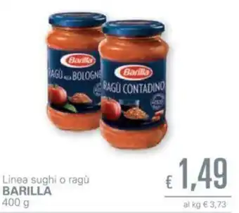 Unes Barilla Linea sughi o ragù 400g offerta