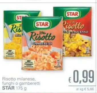 Unes Star Risotto milanese, fungi o gamberetti 175g offerta