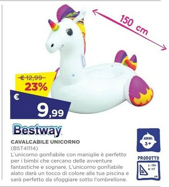Toys Center Bestway Cavalcabile Unicorno offerta