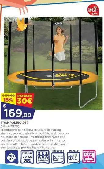 Toys Center Intex Sun & Sport Trampolino 244 offerta
