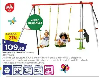 Toys Center Sun & Sport Double Swing And Glider offerta