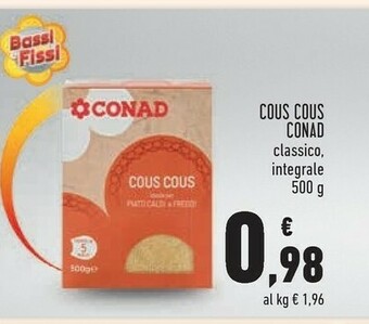 Conad Conad Cous Cous Classico offerta
