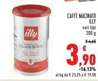 Conad Illy Caffe Macinato Classico offerta