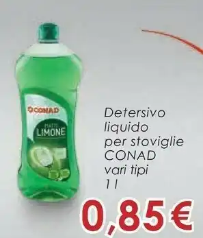 Conad Conad Detersivo Liquido Per Stoviglie Limone offerta