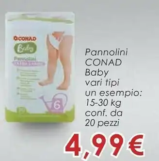 Conad Conad Pannolini Baby Extra Large offerta