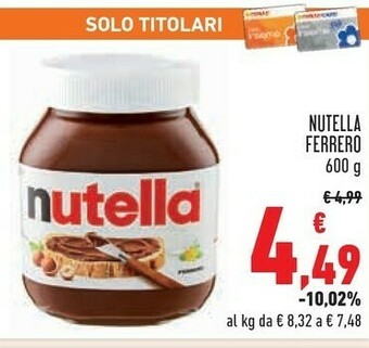 Conad Ferrero Nutella offerta
