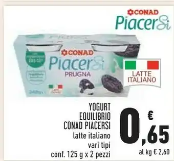 Conad Conad Yogurt Equilibrio Piacersi Latte Italiano Prugna offerta