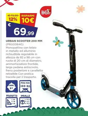 Toys Center Sun & Sport Urban Scooter 200 Mm offerta
