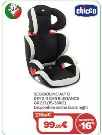 Bimbo Store Chicco Seggiolino Auto Key 2-3 Car Elegance offerta