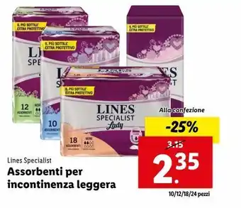 Lidl Assorbenti per incontinenza leggera offerta