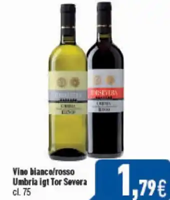 Vino bianco/rosso Umbria igt Tor Severa cl. 75