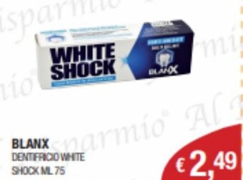 Al Risparmio Blanx Dentifricio White Shock ml 75 offerta